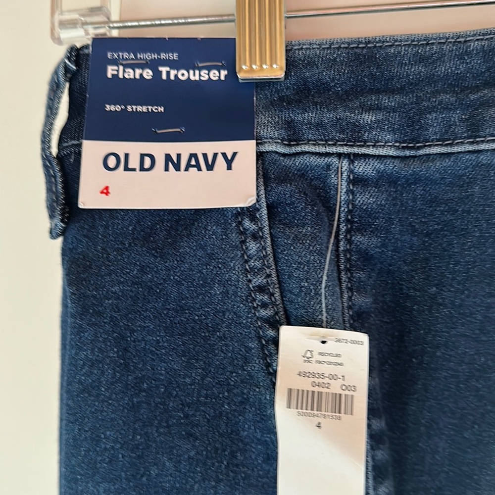 Old Navy jeans, flare trouser.